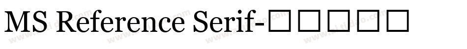 MS Reference Serif字体转换